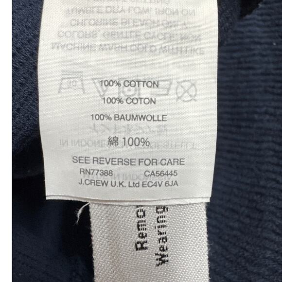 Madewell Texture Thread Navy Blue Cotton Wide Leg Tie Overall Romper Women Small - Picture 10 of 10